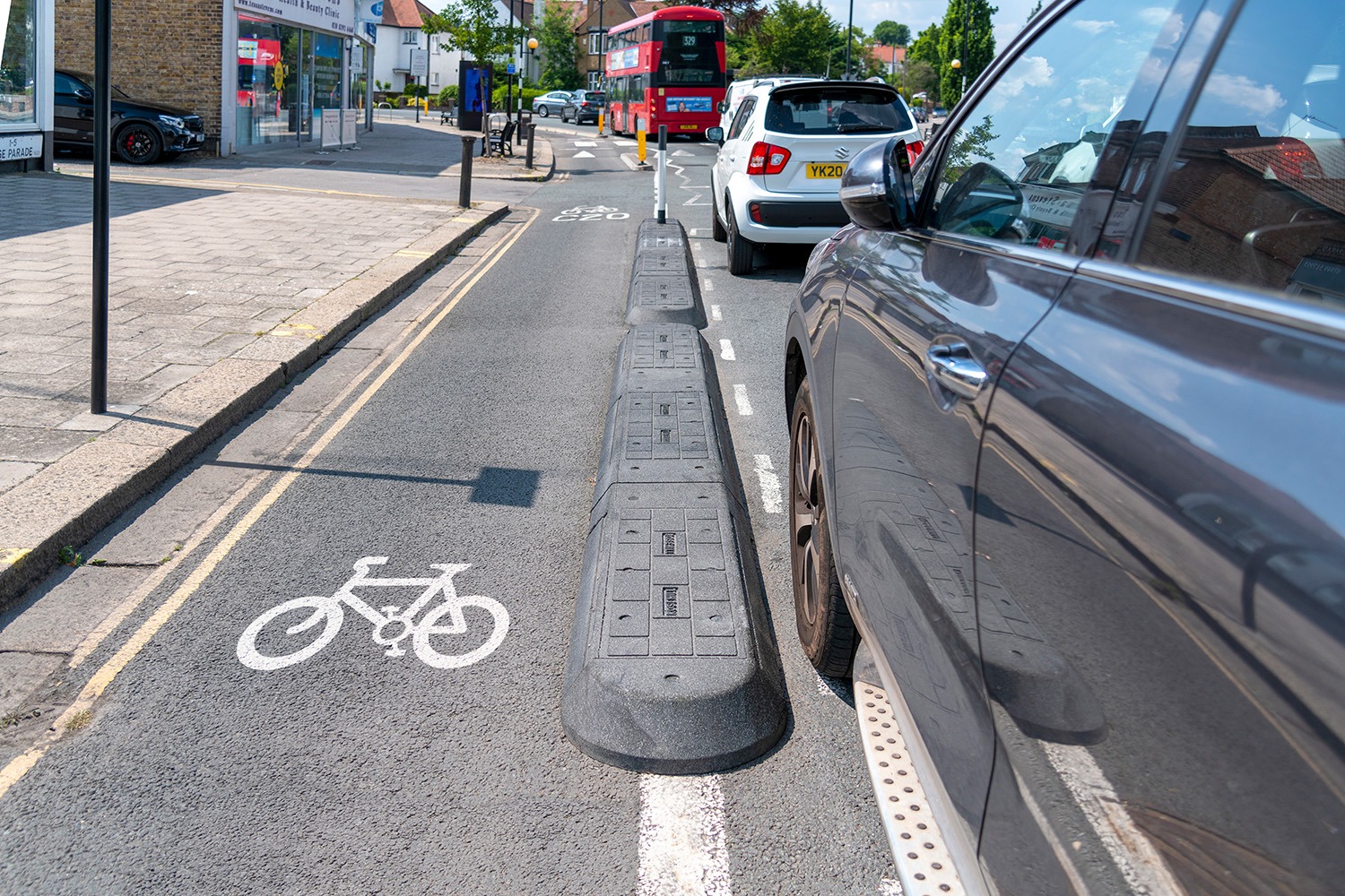 Separadores de carril de goma