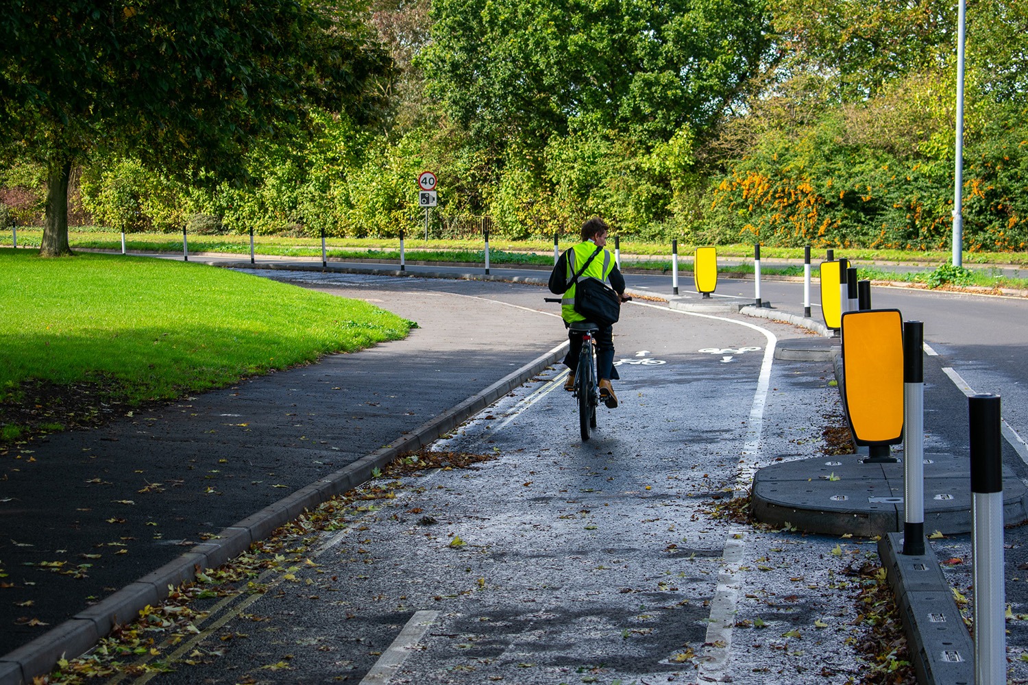 Voie cyclable à Southampton